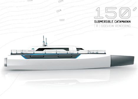 Катамаран будущего Submerge 150&rdquo;